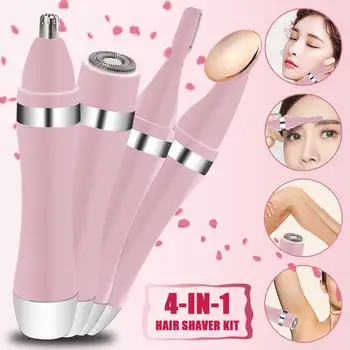 

4 In 1 Women Face Facial Body Hair Removal Lady Shaver Epilator Female Shaving Machine Electric Trimmer Razor For Eyebrow Nose