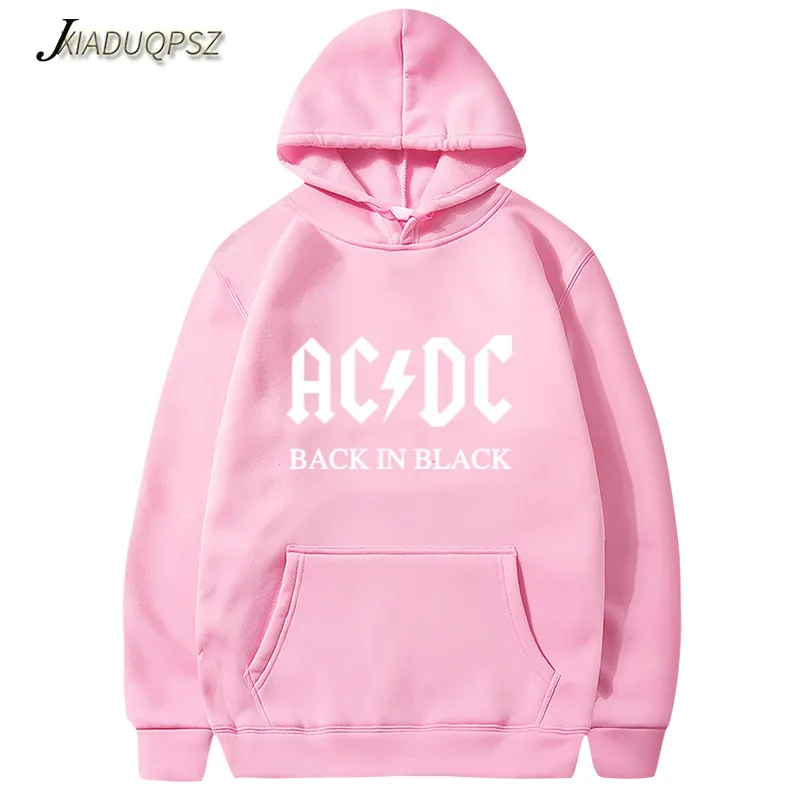 WY72 Pink AC DC Толстовка Мужская Хип-Хоп рок-группа ACDC толстовка мужская повседневная уличная куртка толстовка мужская женская брендовая одежда - Цвет: WY72 Pink