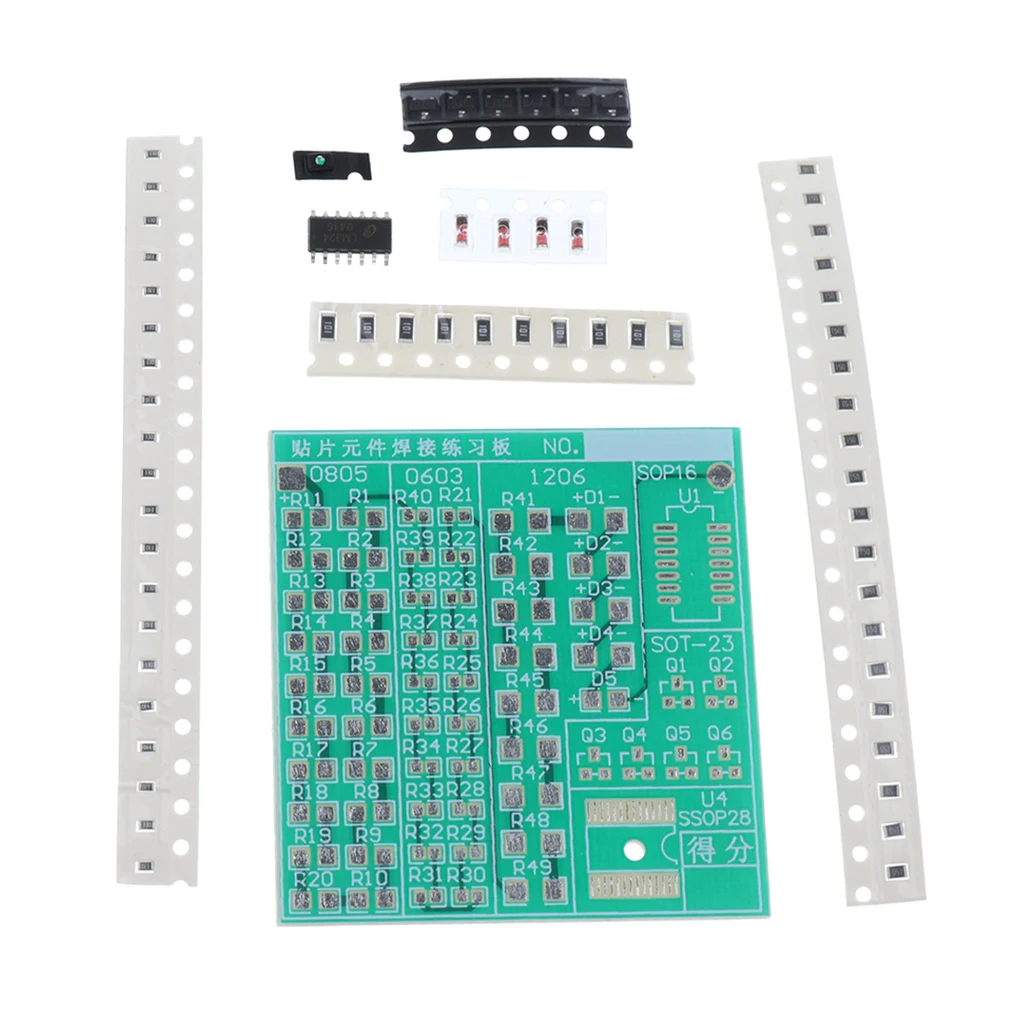 SMD SMT компонент сварки практический Совет паяльная практика DIY Kit