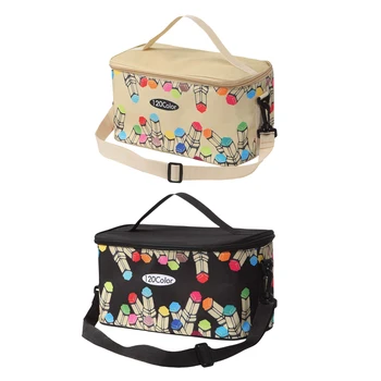 

New Marker Pen Case Holder for 120 Markers Organizer Multifunctional Zipper Storage Carrying Bag with Pattern