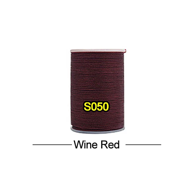 Wine red Высокое качество ручного шитья круглая вощеная нить, 0,8 мм прочная полиэфирная нить для кожаной одежды бумажник диван DIY ремесло цвет - Цвет: Wine red