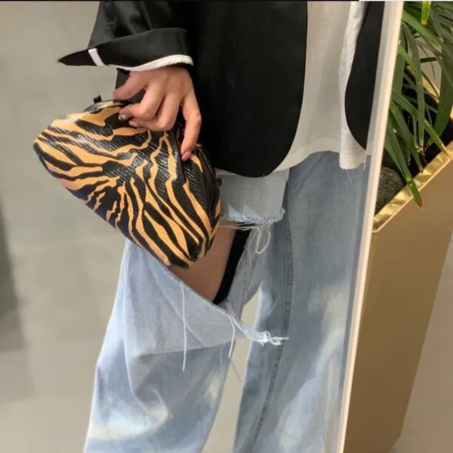 2020 Fashion Day Clutch Dumpling Bag zebra Holographic Cloud Bag Clip Purse Bag Women Pleated Baguette Pouch Totes Handbag 3