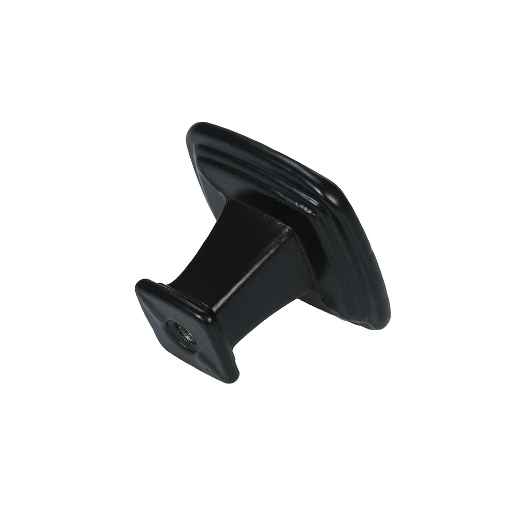 LEEDIS Antioxidant Rust-proof Single Hole Cabinet Knob American Style Drawer Pull Drawer Black Square Cabinet Handle Pull Knob