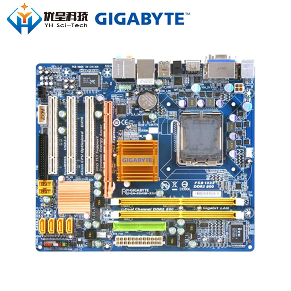 

Original Used Desktop Motherboard Gigabyte GA-EG41M-S2H G41 LGA 775 Core 2 Extreme/Core 2 Quad/Core 2 Duo DDR2 Micro ATX