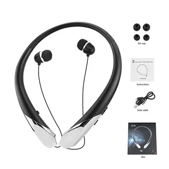 

Wireless Neckband Earphones Waterproof Bluetooth Headset Sports Running Sweatproof Headphones In-ear Black Earphones
