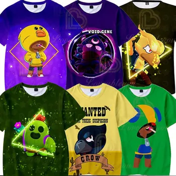 

Shark Leon Star Children's Wear Kids T-shirt Shooting Game 3d Shirt Gameing Boys Girls Short Sleeve Tops Tshirt Teen Costume
