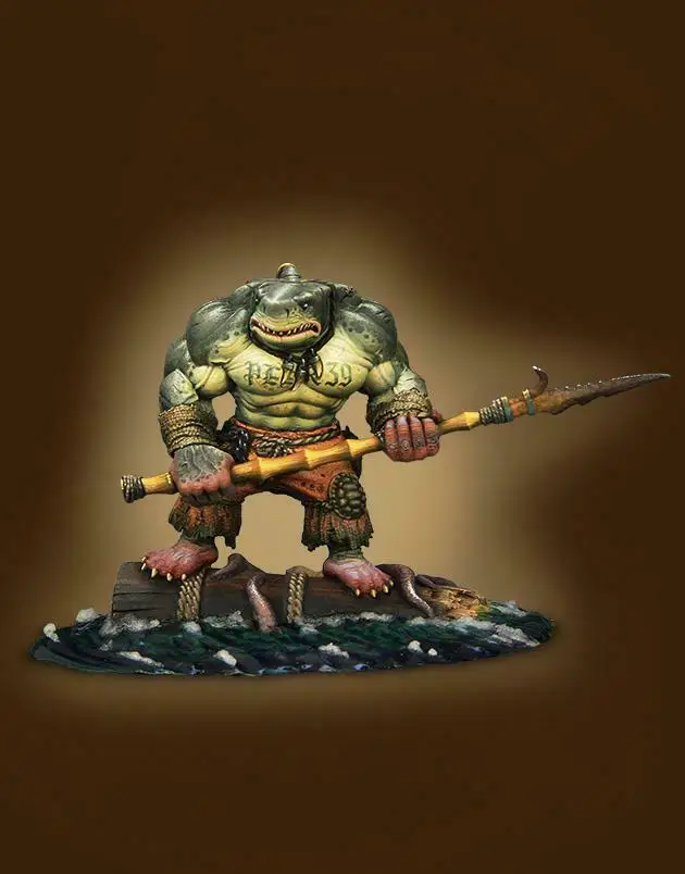 

1/32 52mm ancient stand orc with base Resin figure Model kits Miniature gk Unassembly Unpainted