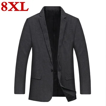 

big Plus size 8XL 7XL 6XL New casual suit for men high quality spring and autumn suit jacket men jackets and stripe blazers