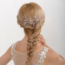 TRiXY H42 женские Пром невесты аксессуары для волос невесты шпилька для волос с жемчужиной зажим стразы свадебные шпильки свадебные аксессуары для волос