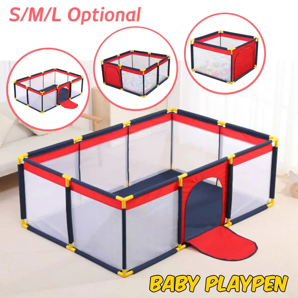 

Baby Portable children's playpen baby safety fence folding play fence For Children Folding Child Safety Fence Barriers Newborn