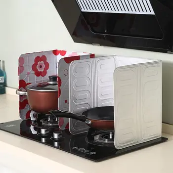 

Aluminum Foil Oil Block Oil Barrier Stove Cooking Heat Insulation Cactus Printed Anti-Splashing Oil Baffle Heat Kitchen Supplies