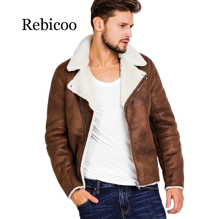 Brown suede jacket with fur Clearance
