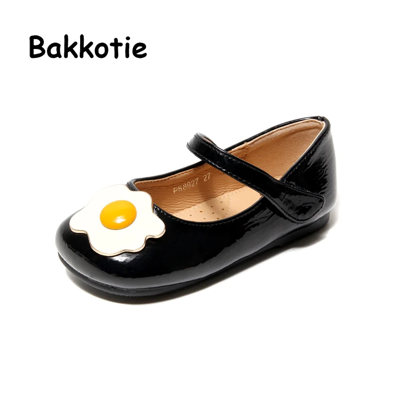 Bakkotie/ г.; Осенняя детская обувь из искусственной кожи черного цвета; Новинка; модная обувь Mary Jane на плоской подошве для маленьких девочек; милая розовая мягкая модельная обувь принцессы