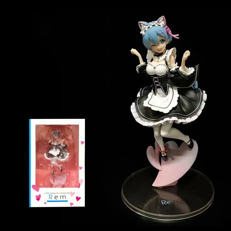 Anime ReZero Starting Life in Another World Rem Cat Ver.PVC Action
