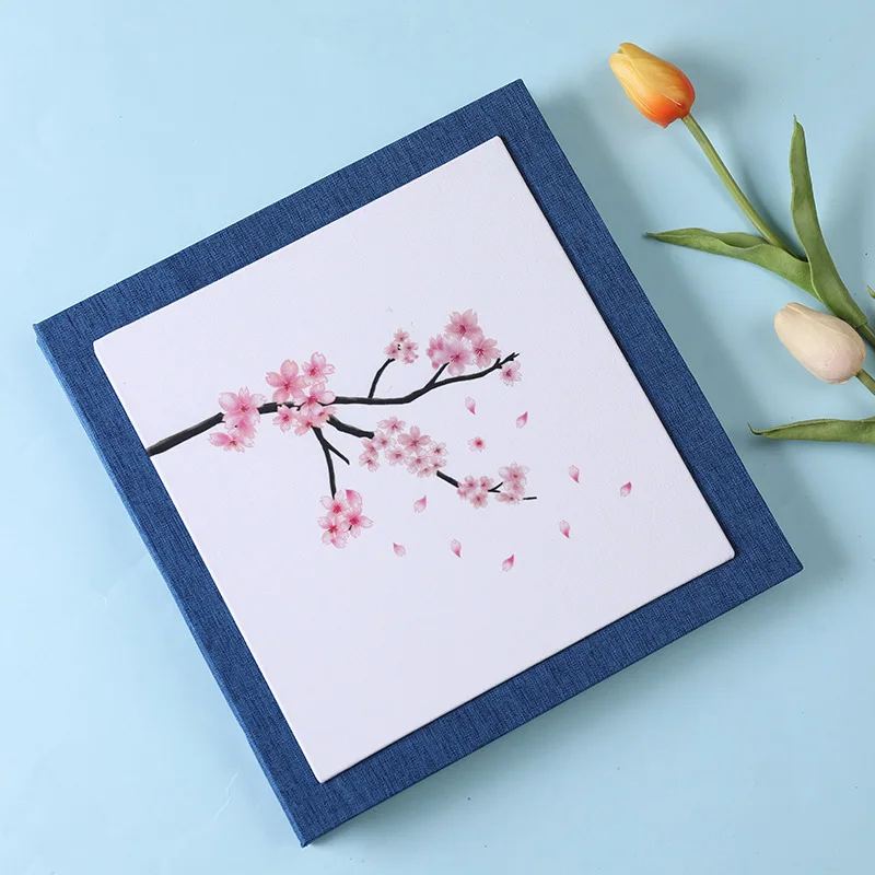 5 Пеньковый художественный самоклеящийся ручной DIY Фотоальбом влюбленных этот покрытый пленкой клейкий альбом белая карта самодельный Сувенирный альбом - Цвет: 5