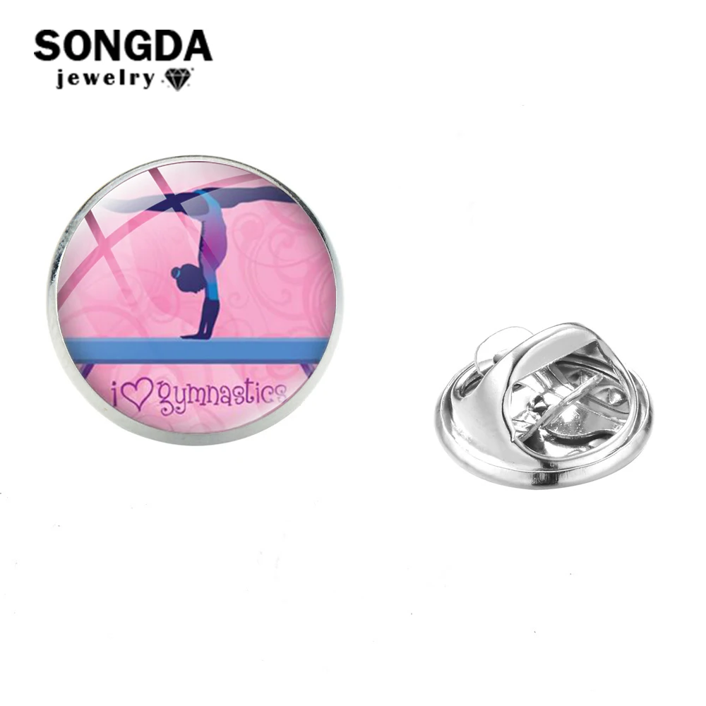 SONGDA модные гимнастка девушка булавка для воротника с надписью I Love гимнастики