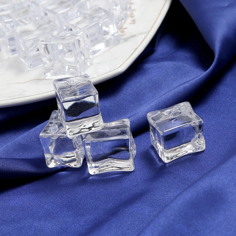 Искусственный лед кубики дополнение для слизи талисманы литья глины аксессуары наполнитель виски напитки дисплей фотографии реквизит Свадебная вечеринка D