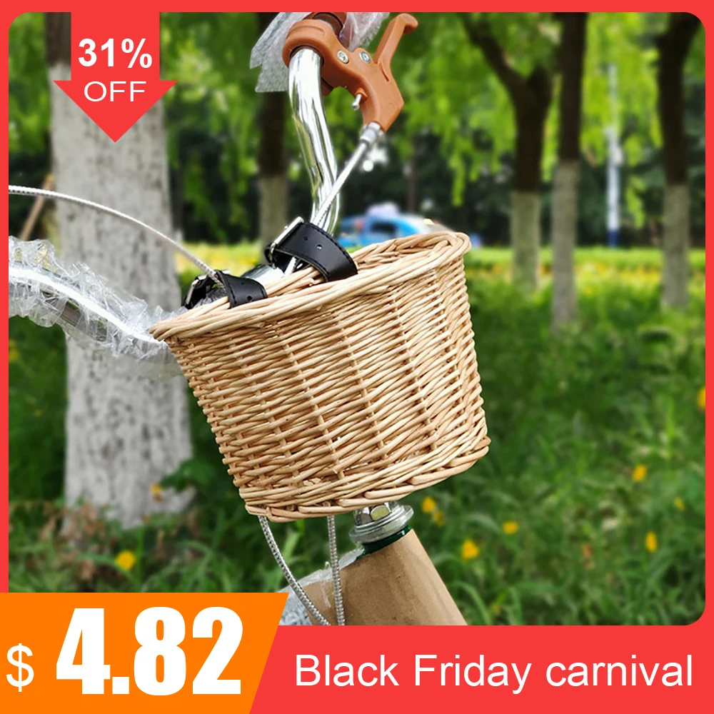 Детская Винтаж в виде велосипеда из ротанга корзины вагонетки с противовесом