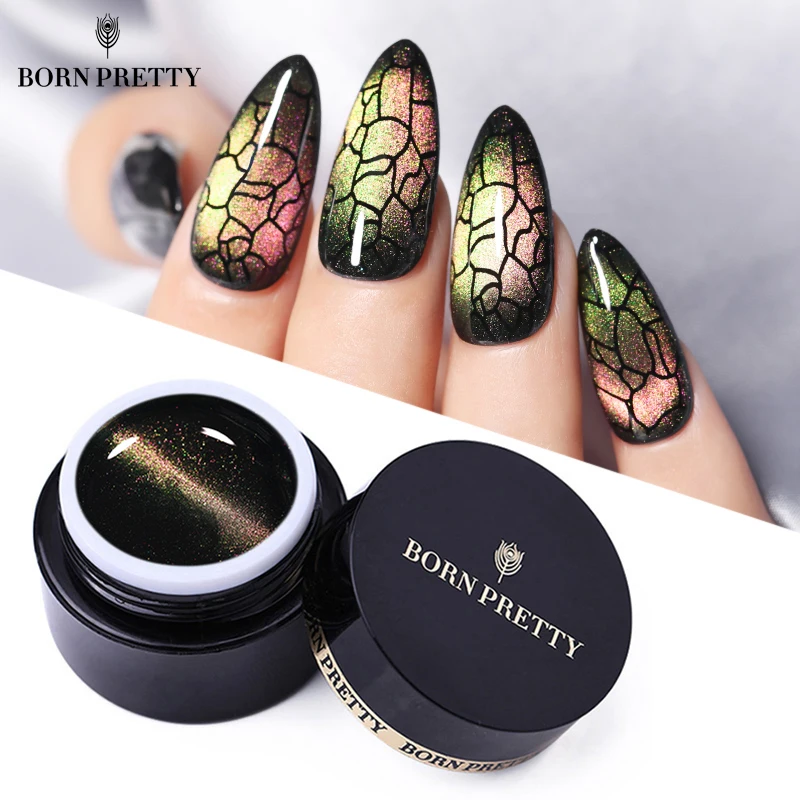 BORN PRETTY 9D Гель-лак для ногтей с эффектом «кошачий глаз» Хамелеон для использования с магнитом впитывающийся УФ-гель для ногтей Романтический Полупостоянный гель 5 мл черная основа Need