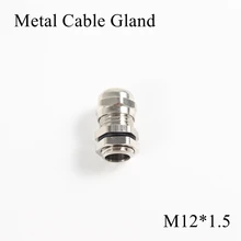 1 шт./лот M12 металлическое уплотнение кабеля IP68 Водонепроницаемый никелевый Латунный разъем желез для 3-6,5 мм Электрический провод M12* 1,5 медные скобы