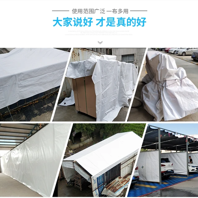 Vastag 0,32 Mm -Es Fehér Pe Pulpaulin Esőálló Kendő Kültéri Kerti Zamatos Növények Pet House Vízálló Ponyvaba Napfényes - Image 5