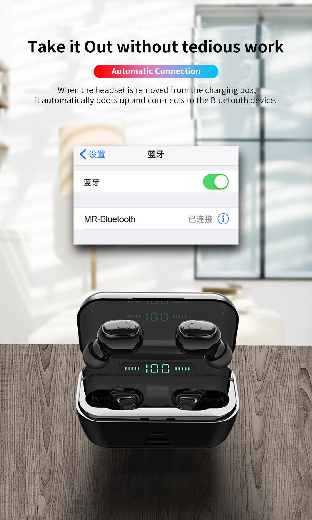 G6S Bluetooth наушники 8D стерео Спортивные Беспроводные наушники TWS 3500 мАч Зарядка Внешний аккумулятор гарнитура с микрофоном водонепроницаемый