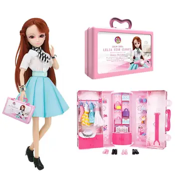 

32Pcs/set Children Pretend Play Clothes Toy Girl Clothes Suit Dress Up Playset Beauty Toy