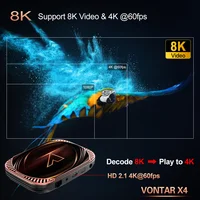 VONTAR X4 Amlogic S905X4 Smart TV Box Android 11 4 ГБ 128 ГБ 32 ГБ 64 ГБ Wi-Fi BT AV1 Медиаплеер TVBOX 4K 1000M Телеприставка — изображение 2