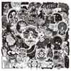 10/30/50PCS Retro Gothic Style Black and White Stickers DIY Bike Travel Luggage Guitar Laptop Waterproof Classic Kid Toy Sticker 1