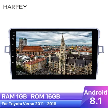 

Harfey 9" Android 8.1 GPS Navigation Car Radio for Toyota Verso 2011-2016 with WIFI Bluetooth AUX support Carplay Digital TV SWC
