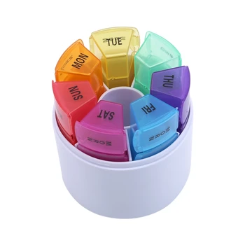

Portable 28 grid small medicine box portable mini 7 days a week medicine box sorting medicine storage box