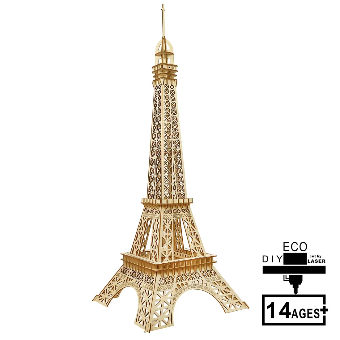 

105Pcs 3D Wooden DIY Eiffel Tower Puzzle Model Building Kit Assembly Woodcraft Creative Gift For Home Decor