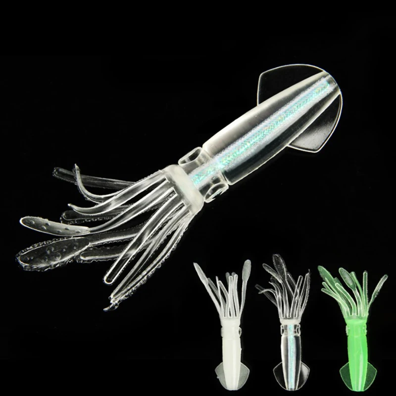 

Colorful Baits Lifelike Artificial Squid Fishing Bait Soft Lure Night Luminous