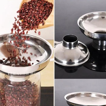 

1PC Stainless Steel Wide Mouth Funnel Canned Pickle Jam Thickened Filter Household Kitchen Cooking Bottle Mouth Funnel Tools