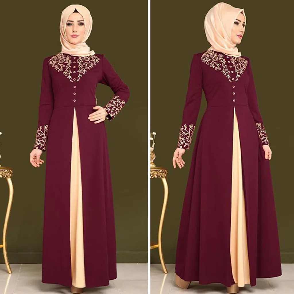 MyBatua abaya с хиджабом Jilbab мусульманская одежда макси мусульманское платье Бурка