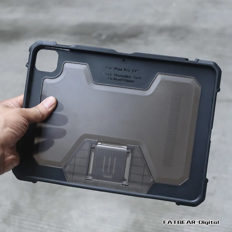 para Apple Ipad Robusto à Prova de Choque Polegada Fatbear Tático Militar Grau Armadura Case Amortecedor Capa Macia Pro 11 2021 - Imagem 3