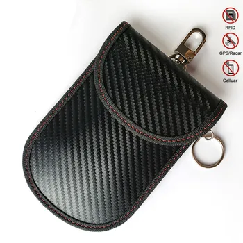 

Carbon Fiber Ribbon Rfid Signal Shielding Bag Anti-degaussing Card Cover For Car Mobile Phone Key Pack