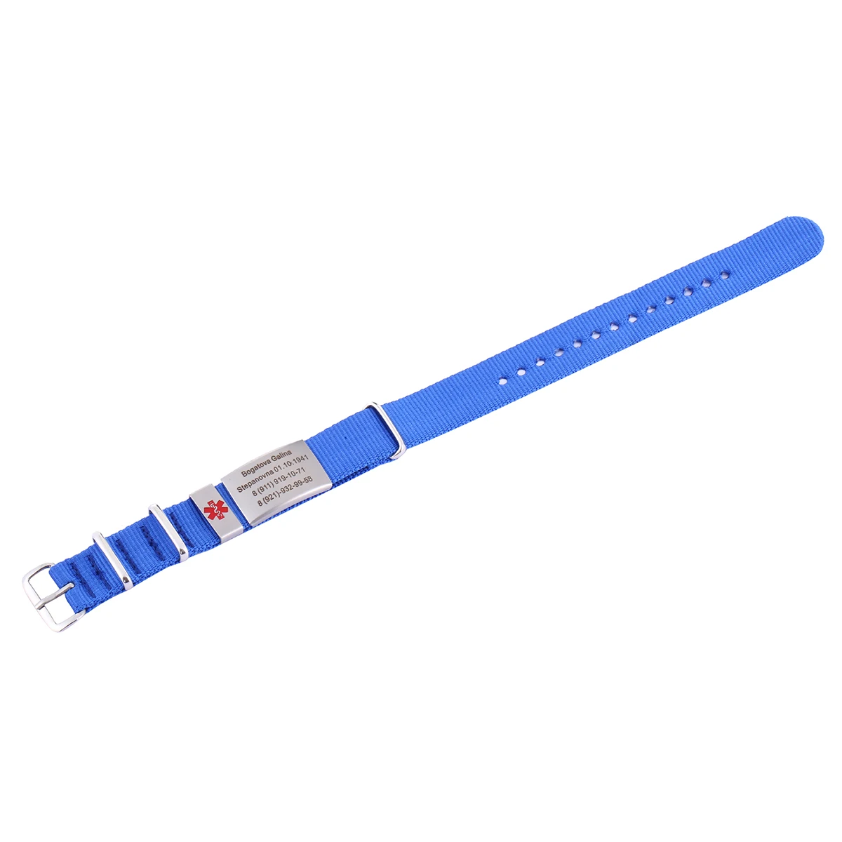 Medical Alert Bracelet Personalized SOS Emergency Medical ID Sport ID Wristband 18MM for Men & Women