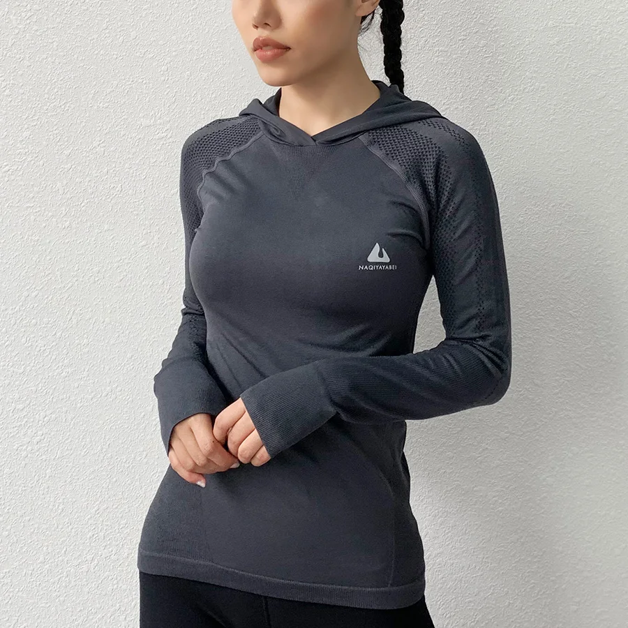 BINAND Спортивная футболка для занятий йогой женская спортивная рубашка с