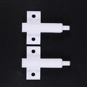 2Pcs White Plastic Door Kitchen Cabinet Damper Soft Closer Buffer