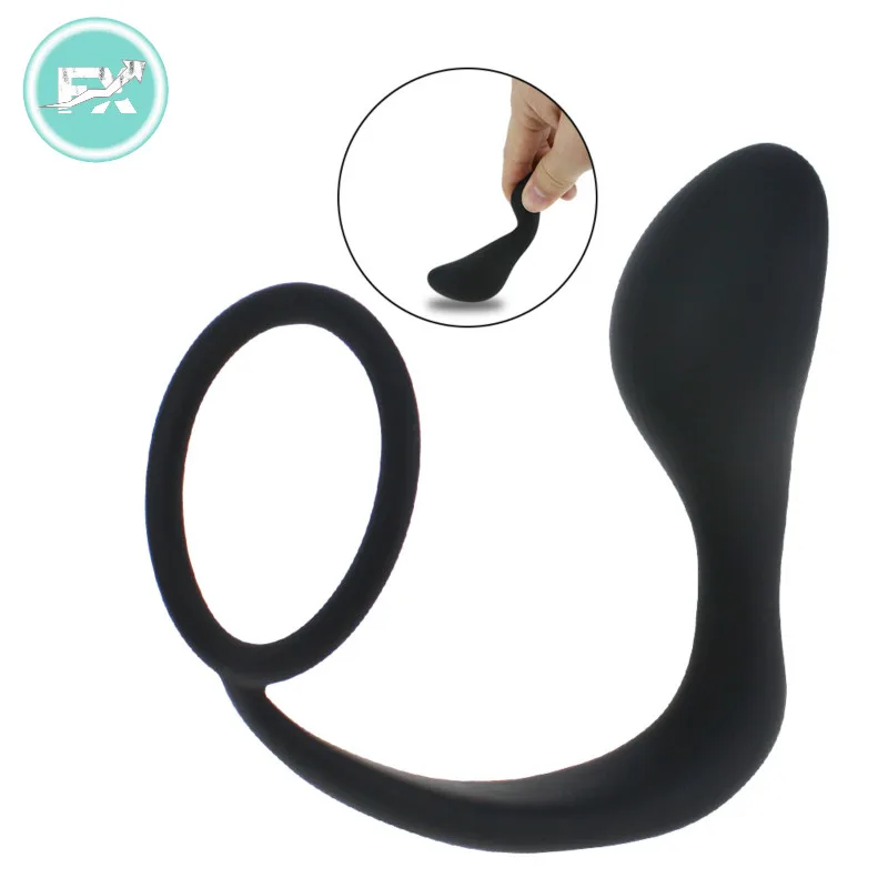 FX Men's Anal Plug Prostate Massager Delayed Ejaculation Silicone Single and Double Cock Ring Sex Toys 059 |