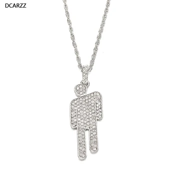 

Billie Eilish Necklace Choker Ice Crystal Cubic Zirconia Pendant with Chain Necklaces Woman Men Hip Hop Fashion Jewelry Gift