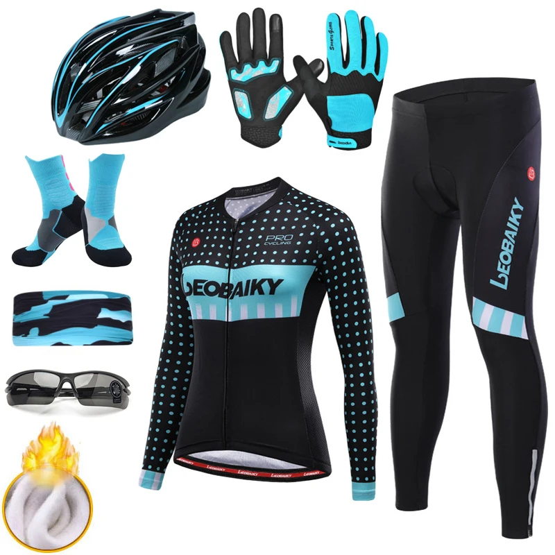 Новинка, Ropa Ciclismo Invierno, теплая флисовая велосипедная одежда, Женская велосипедная одежда, светоотражающая велосипедная одежда, женский зимний комплект для велоспорта