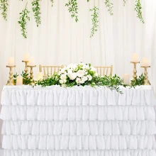 Юбка для стола в деревенском стиле с волнистым плетением для свадебной вечеринки; декор для дня рождения; вечерние принадлежности русалки для мальчиков и девочек