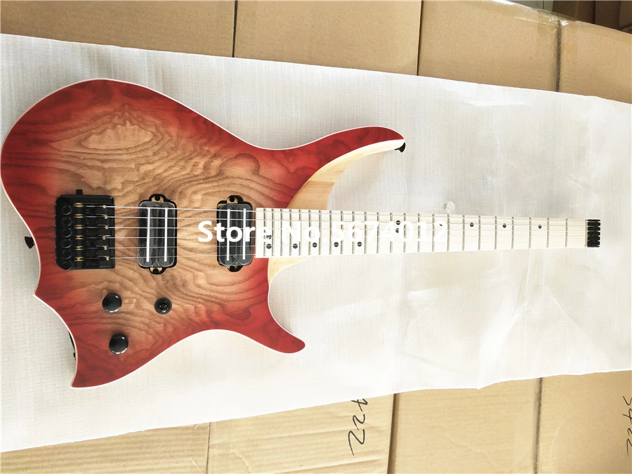 Cherry Red Electric Guitar
 - Factory Direct High Quality Headless Electric Guitar Cherry Red Maple Xylophone Neck Free Shipping Electric Guitar Aliexpress