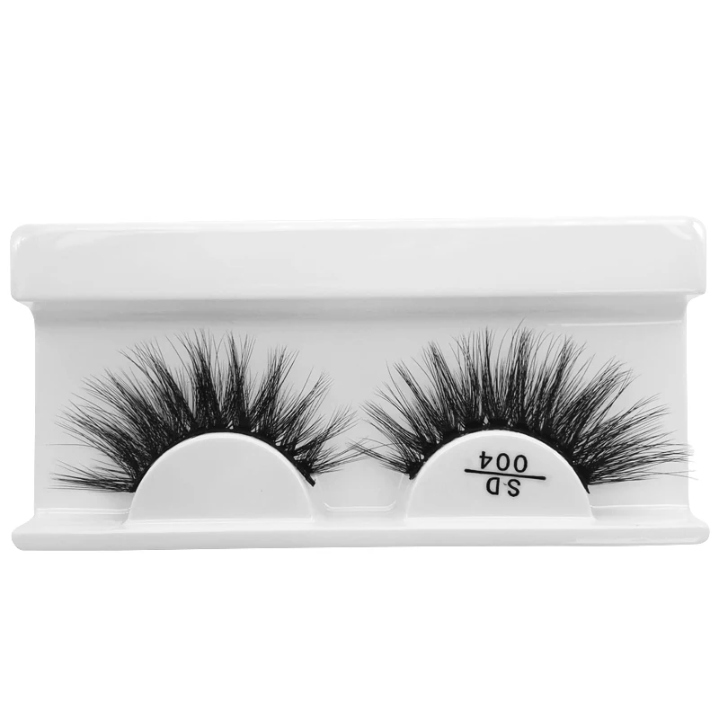 Black Faux Mink False Eyelashes Hand Made Fluffy Dramatic Lashes