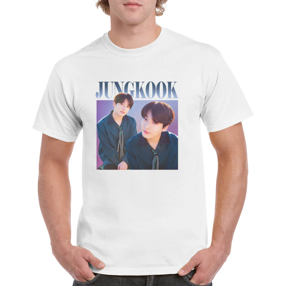 Красивый Jungkook футболка унисекс в стиле 90-х Ретро с графикой 100% хлопковые топы для