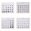 Rinhoo 12pairs Crystal Simulated Pearl Earrings Sets For Women Colorful Round Ear Stud Earrings Wedding Jewelry Box Earrings ► Photo 1/4