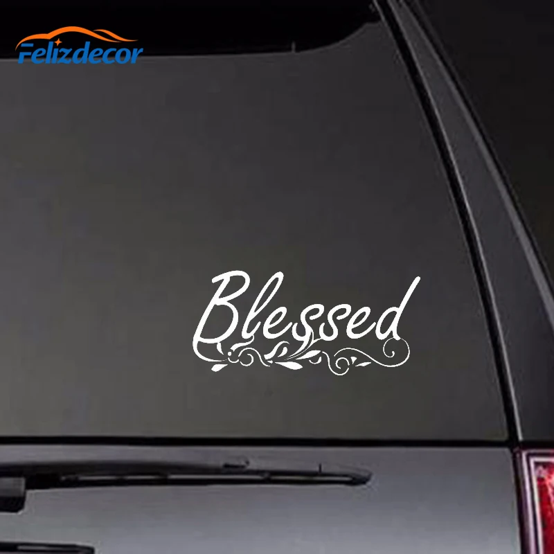 BlackWhiteFashionBlessedCarStickerVinylCreativeRreligious