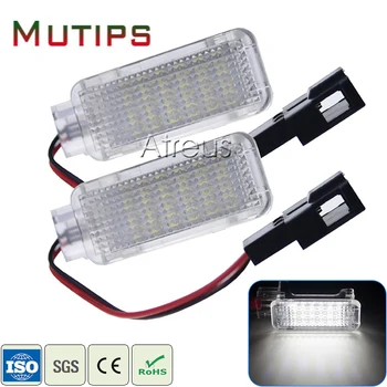 

Mutips 2X Car Door Welcome Lights 12V For Audi A2 A3 S3 A4 S4 RS4 A5 S5 A6 S6 RS6 A8 S8 Q5 Q7 TT R8 White SMD LED Courtesy Lamp